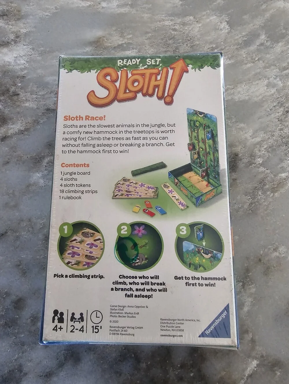 Ravensburger Ready Set Sloth Big Little Board Game New Sealed Travel Kids 4+